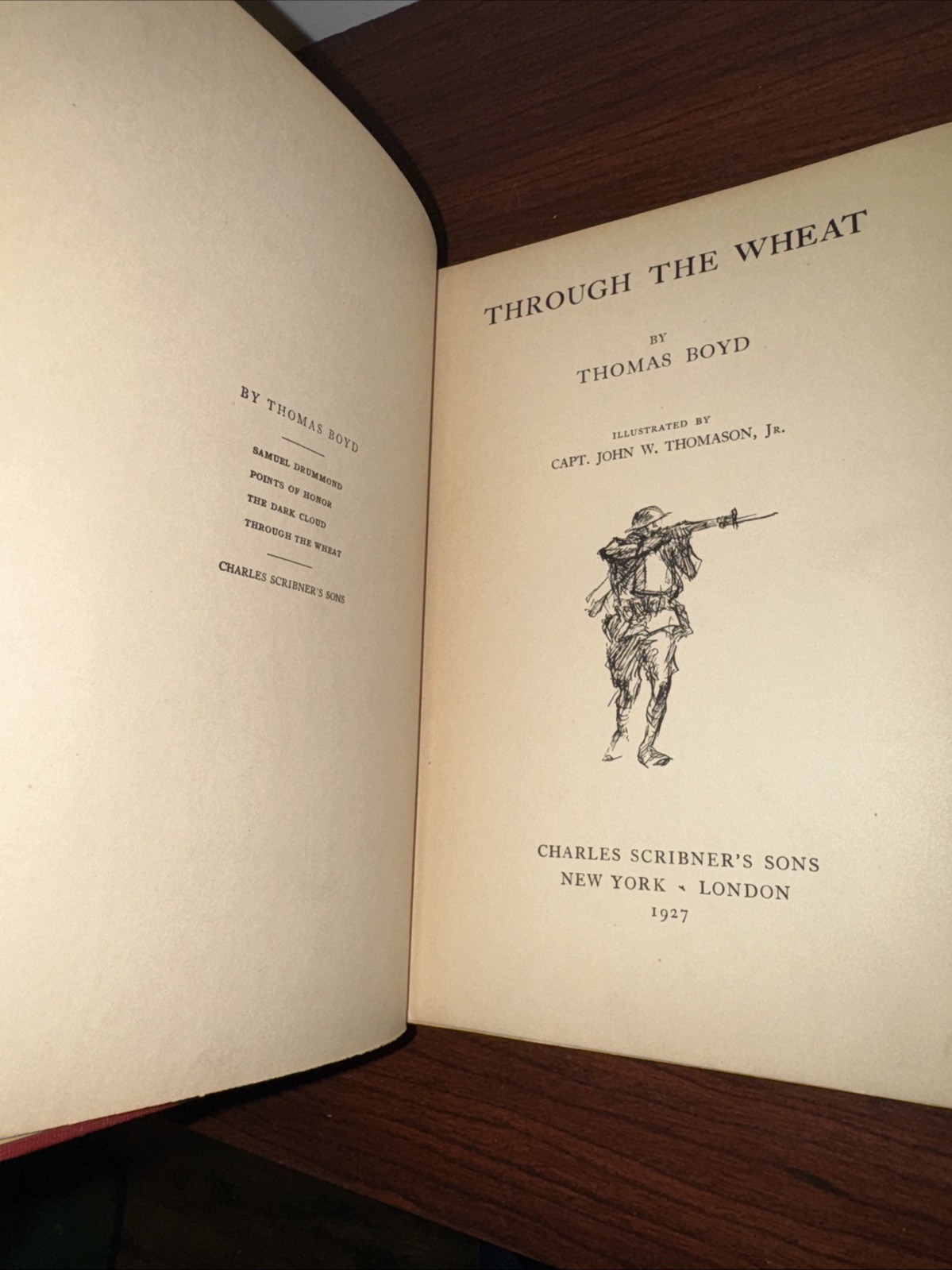 Through The Wheat by Thomas Boyd. 1927 Hard Cover Book.