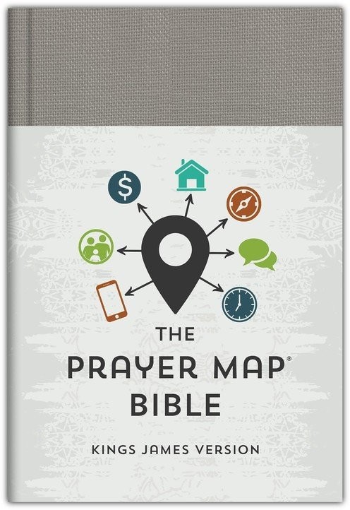 The KJV Prayer Map ® Bible [Gray Weave], Cloth over boards L@@K Sale $24.85