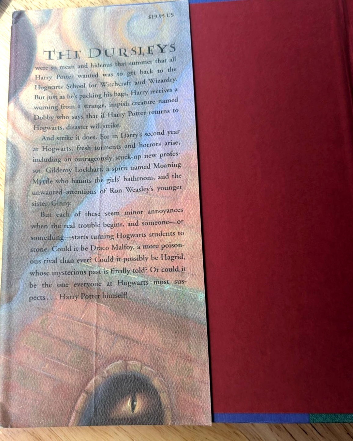 Harry Potter And The Chamber Of Secrets Hardcover Dust Jacket J.K. Rowling 1999