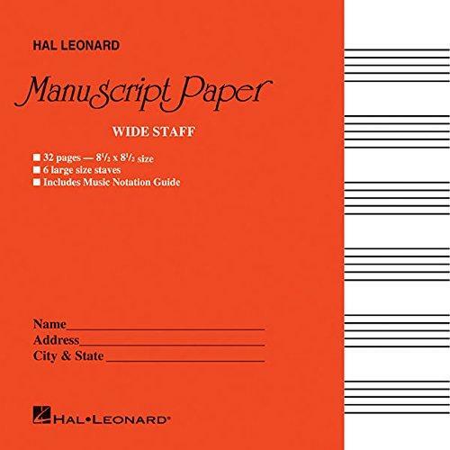 Wide Staff Manuscript Paper (Red Cover)