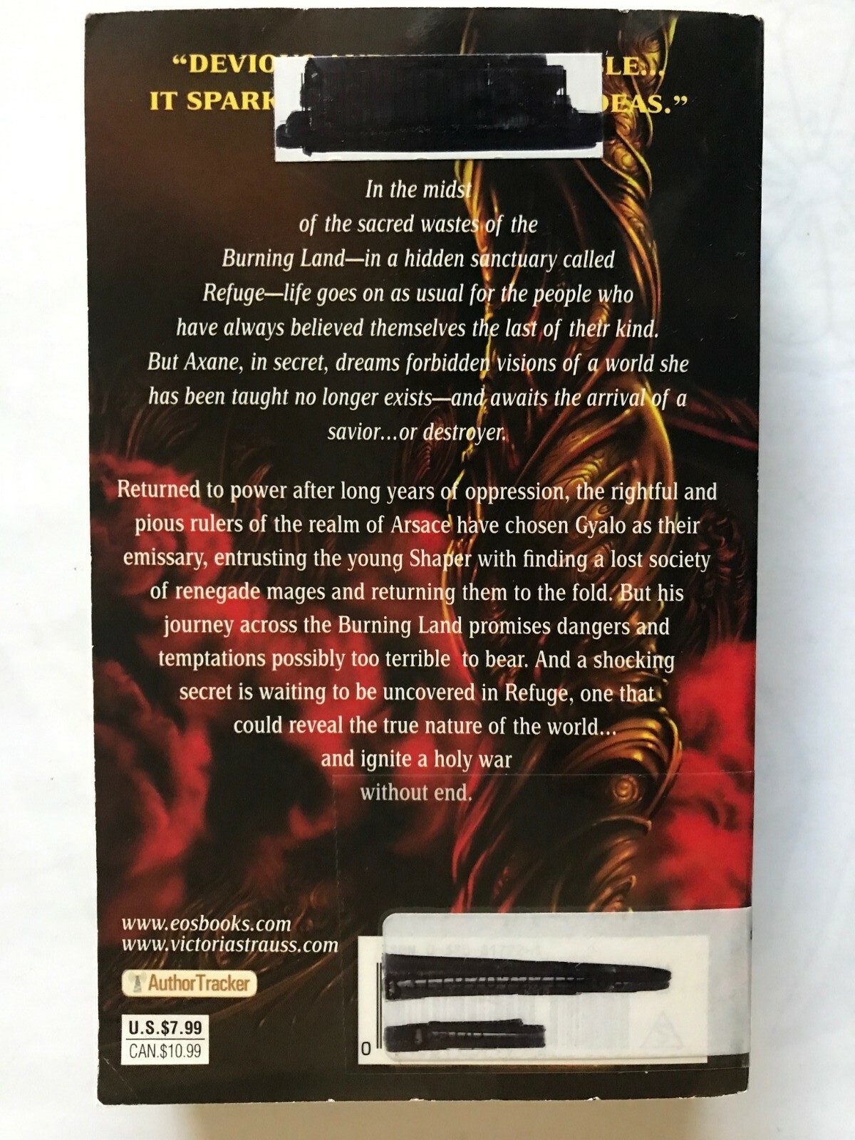 Burning Land, The (1st Edition) by Victoria Strauss Paperback, 560 Pages, Publis