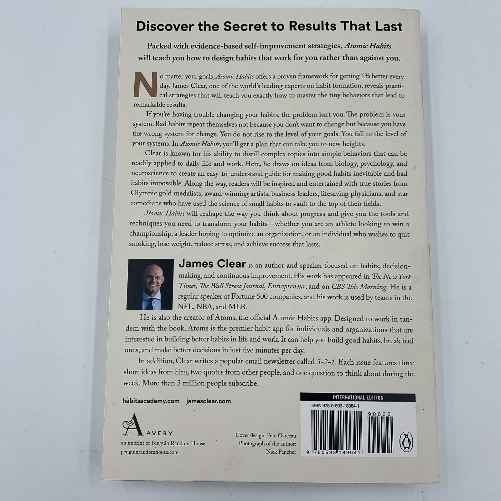 Atomic Habits by James Clear, HB, 2018