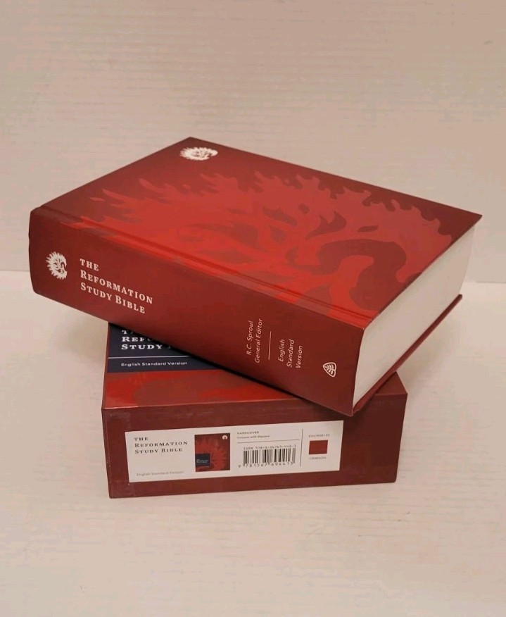 ESV Reformation Study Bible Hardcover – R.C Sproul Crimson w/Slipcase EUC