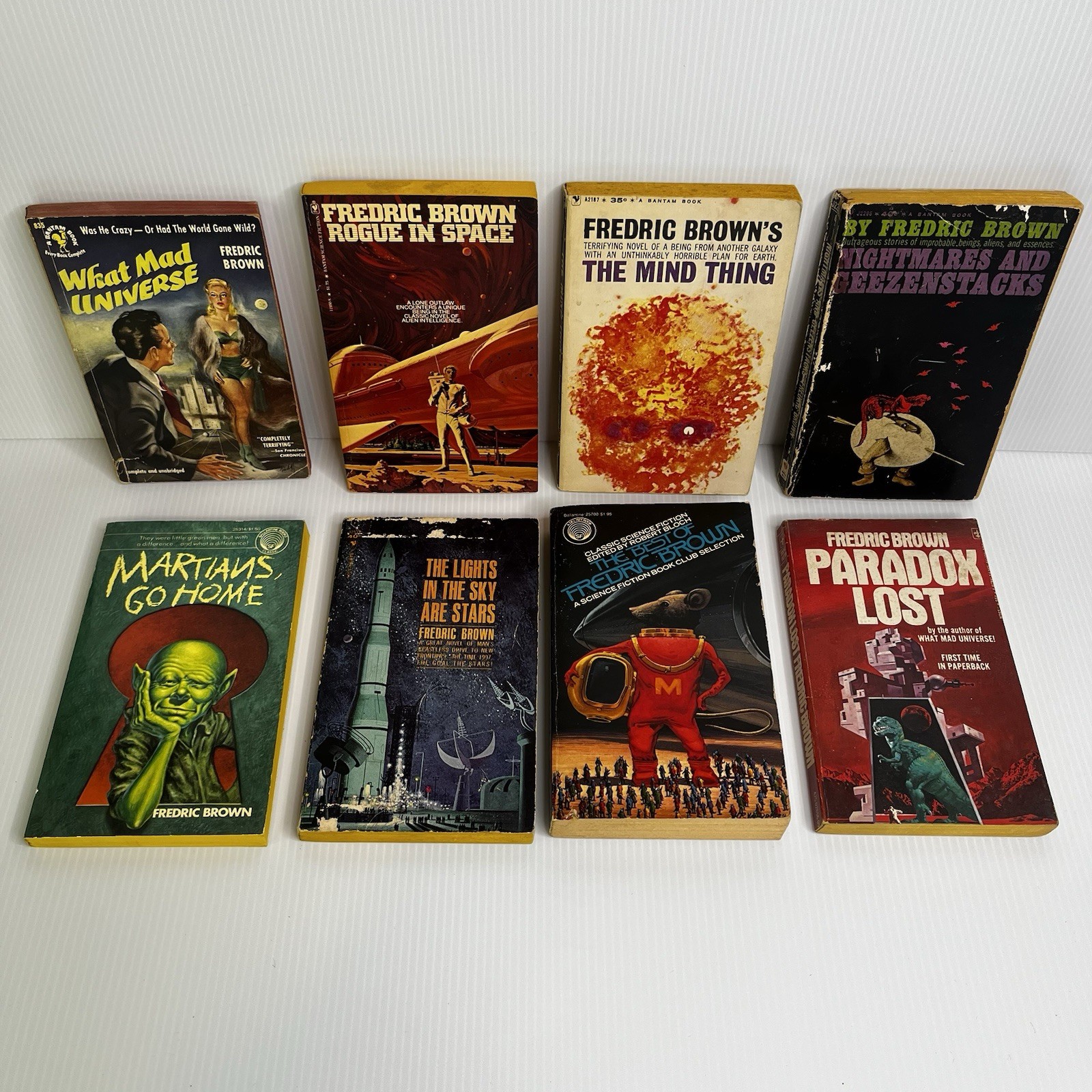 Fredric Brown Vintage Paperback Book Lot 1950s, 60s, 80s Sci Fi