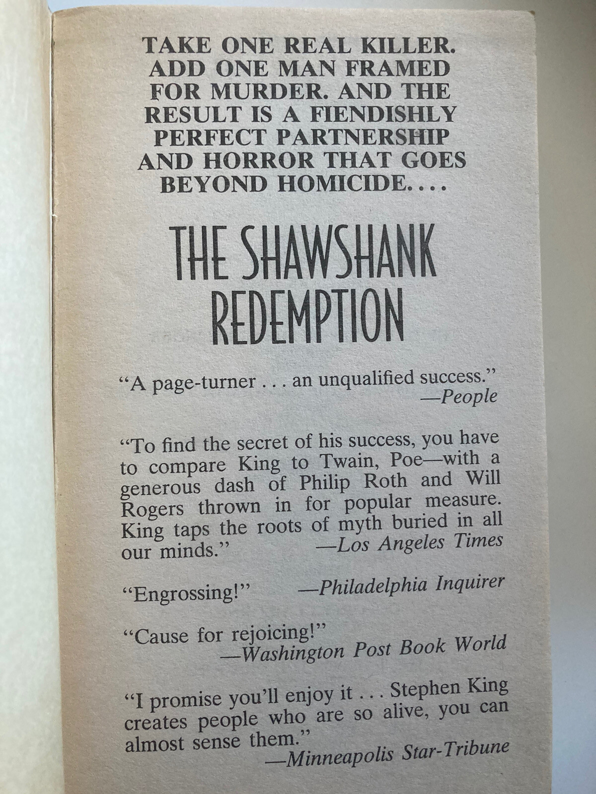The Shawshank Redemption 1994 VHS & Different Seasons Book Stephen King