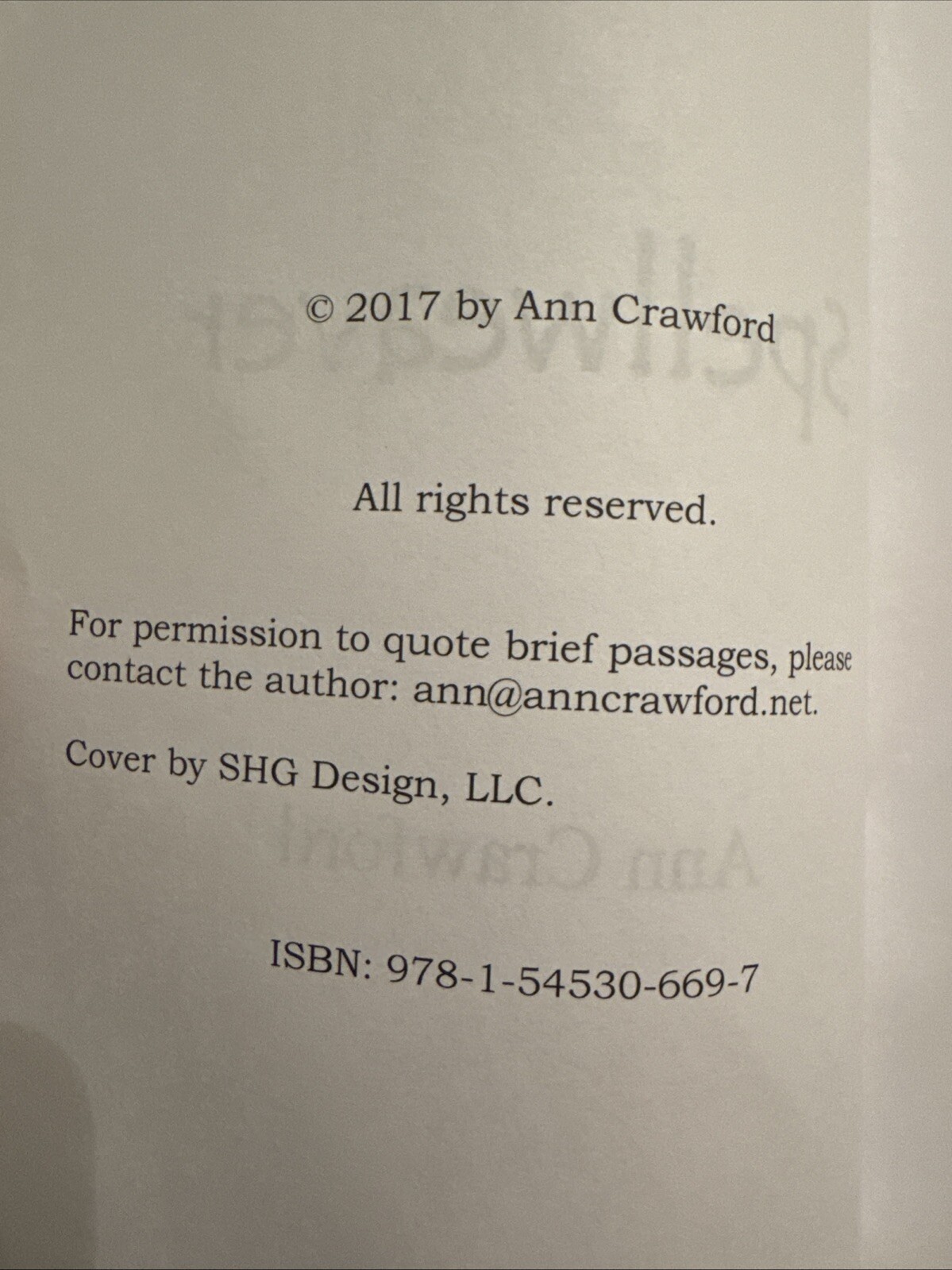 SPELLWEAVER By Ann Crawford