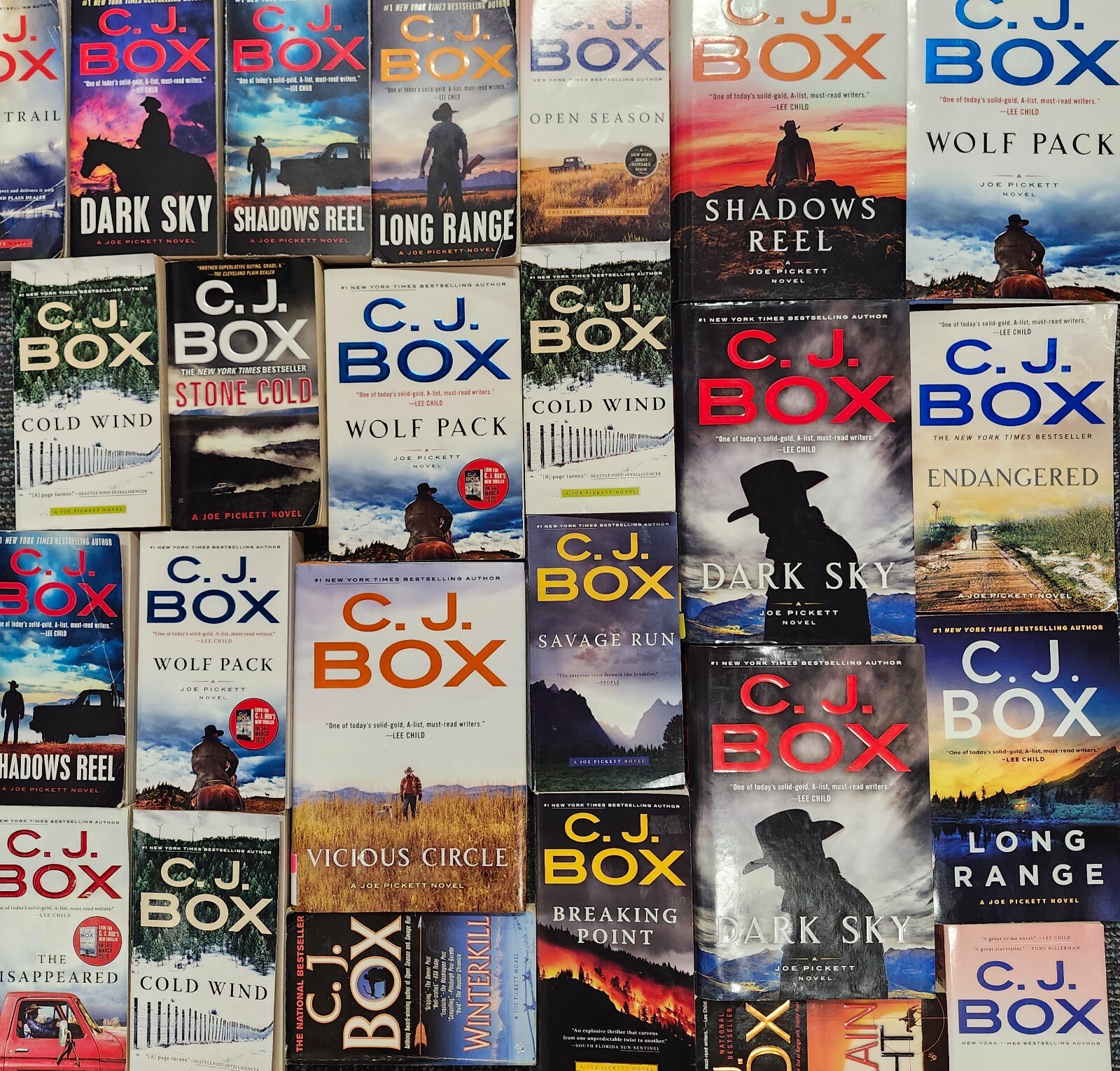 Complete Set Series Lot of 24 Joe Pickett books by C.J. Box Open Season Wolf