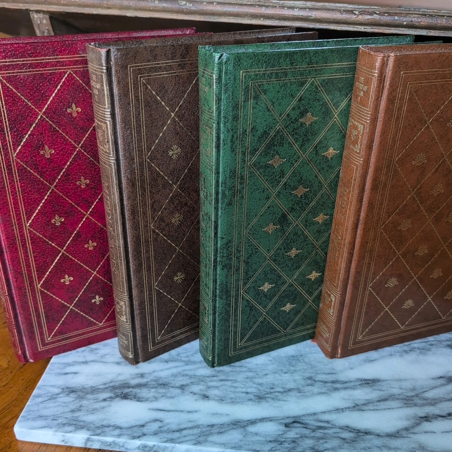 Staging Home Decor Book Lot The Story of Man National Geographic Society I-IV