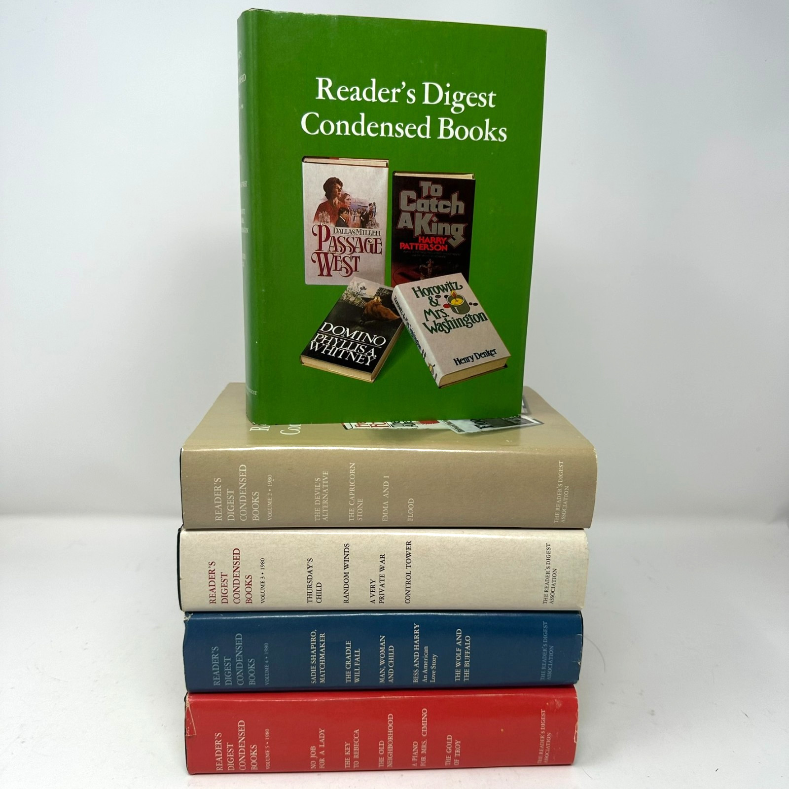 1980 Reader’s Digest Condensed Books | Complete With Dust Jackets | Vol. 1-5