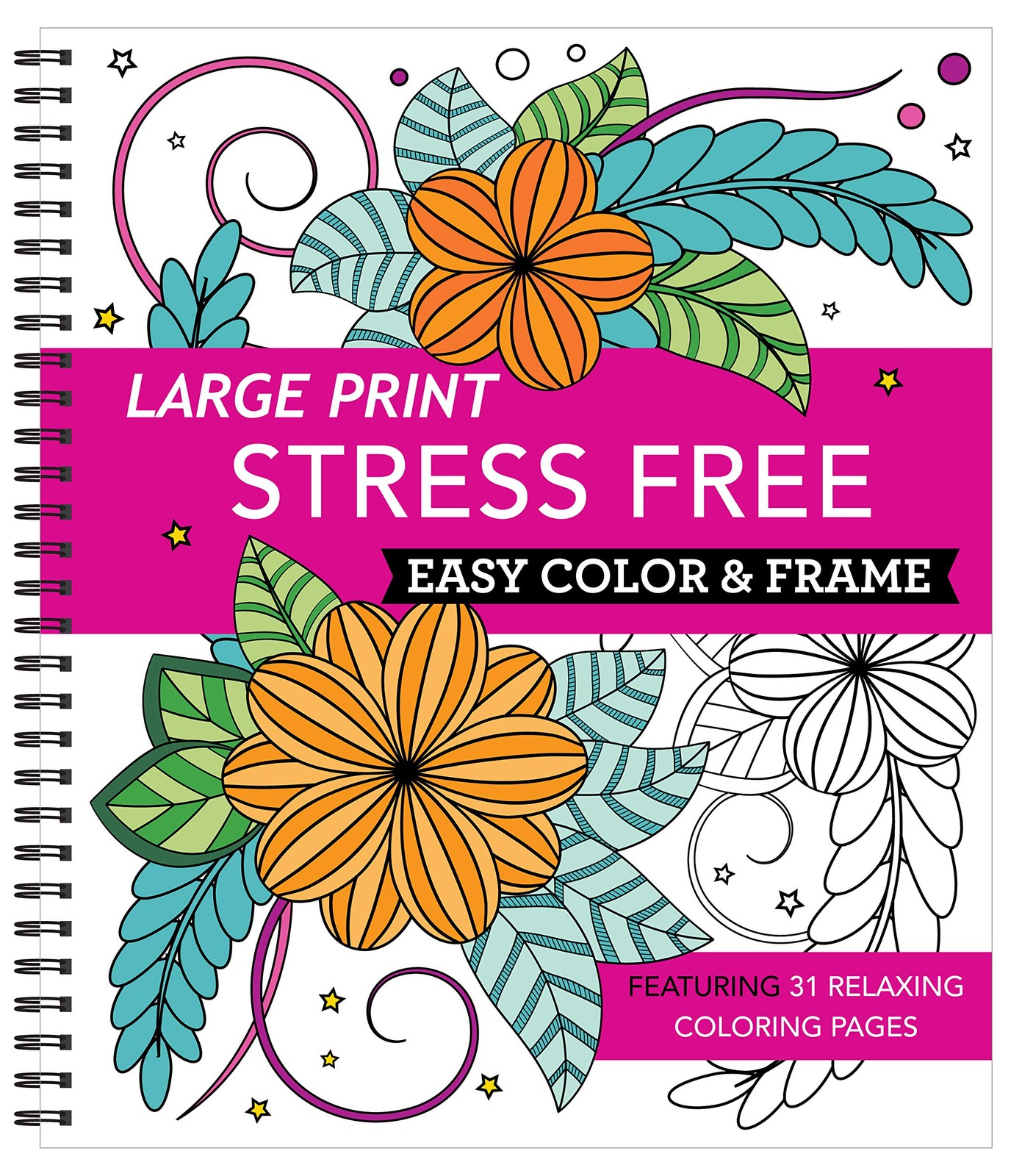 Adult Coloring Book with Cacti Butterflies Flowers and Mandalas for Relaxation