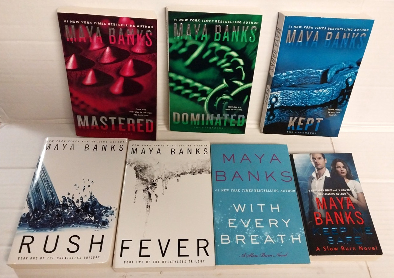 Lot 7 Maya Banks hot romance books 3 Enforcers series 2 Breathless 2 Slow Burn