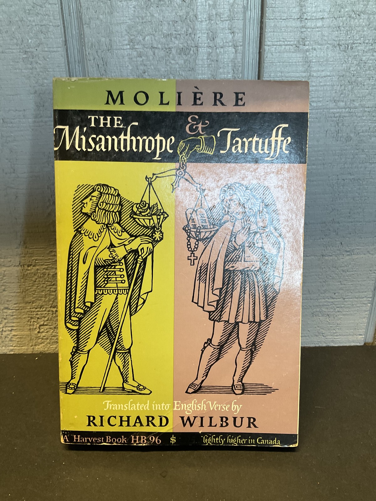 Molière The Misanthrope & Tartuffe Richard Wilbur Translation Harvest Book HB96