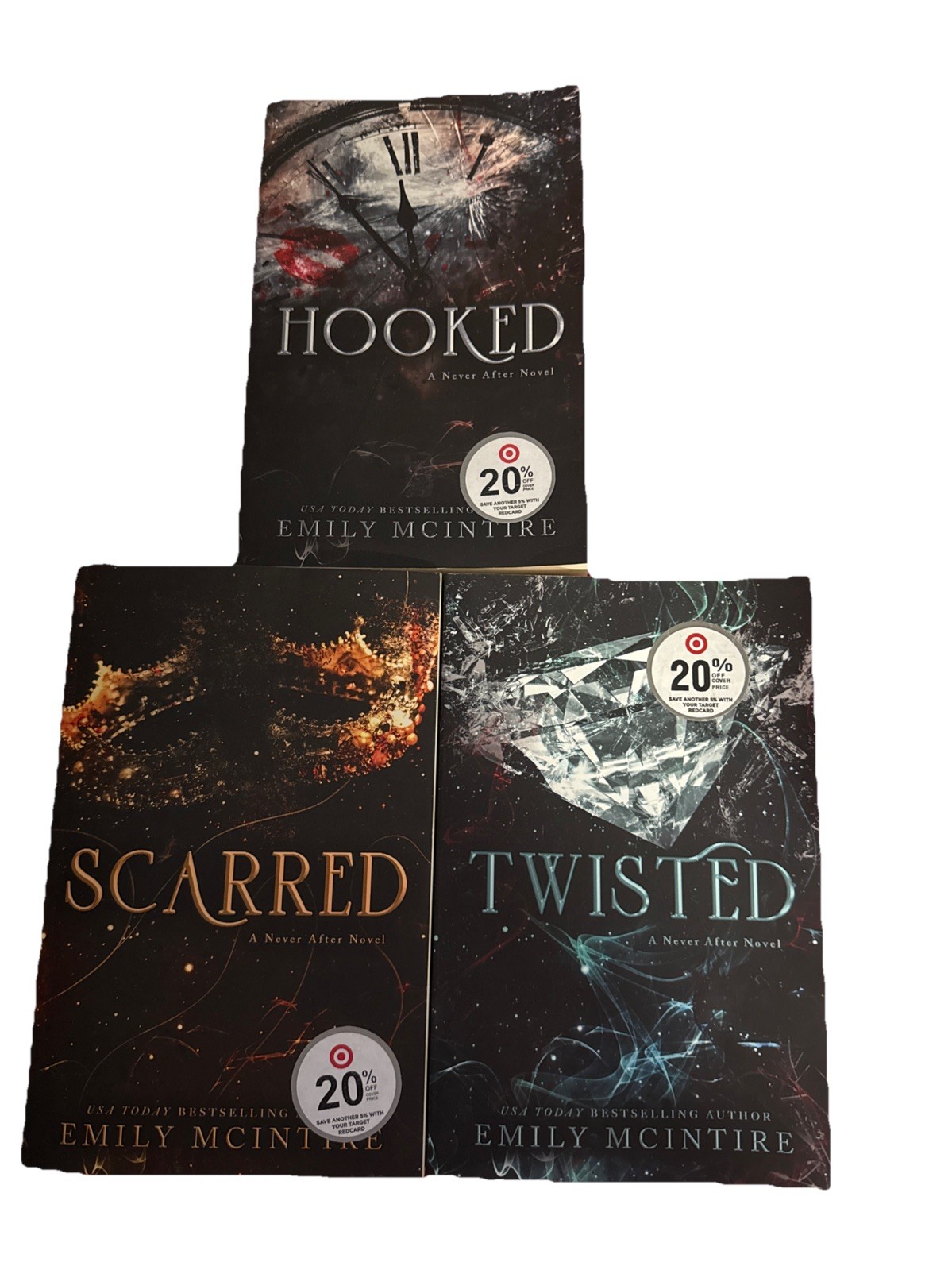 Emily McIntire Never After Series 3-Book Lot – Hooked, Twisted, Scarred