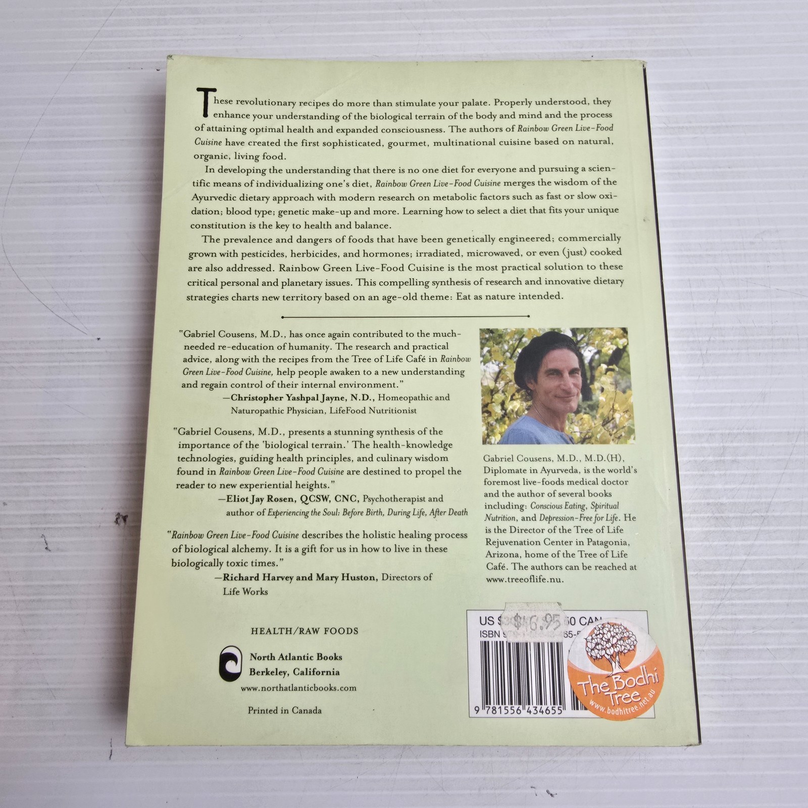 Rainbow Green Live-Food Cuisine by Gabriel Cousens MD Cookbook Recipes
