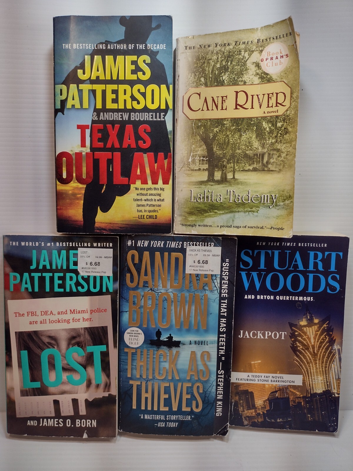 Lot of 5 Paperback Fiction Books includes 5 novels as shown, see description