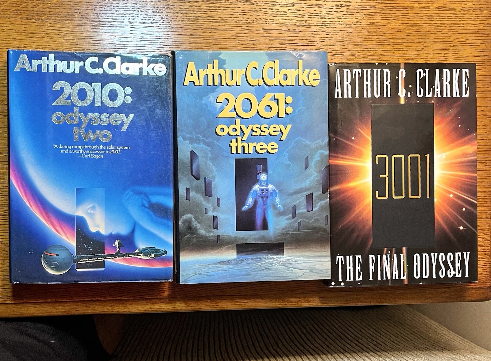 Arthur C Clarke Lot of 3 HC/DJ 2010 Odyssey 2, 2061 Odyssey 3,3001 Final Odyssey