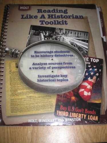 Holt Reading Like a Historian – Spiral-bound, by Samuel S. Wineburg – Very Good