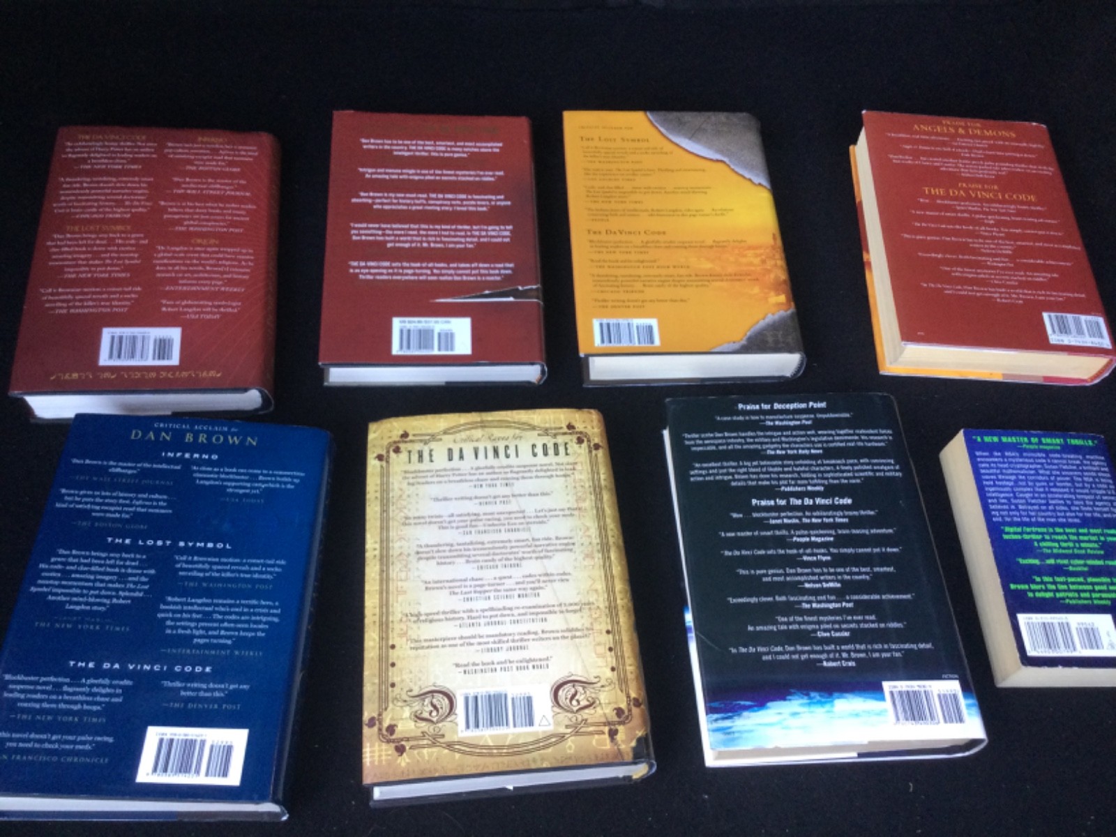 Da Vinci Code Complete Set Series 8 Robert Langdon Books by Dan Brown 7HC/1PB
