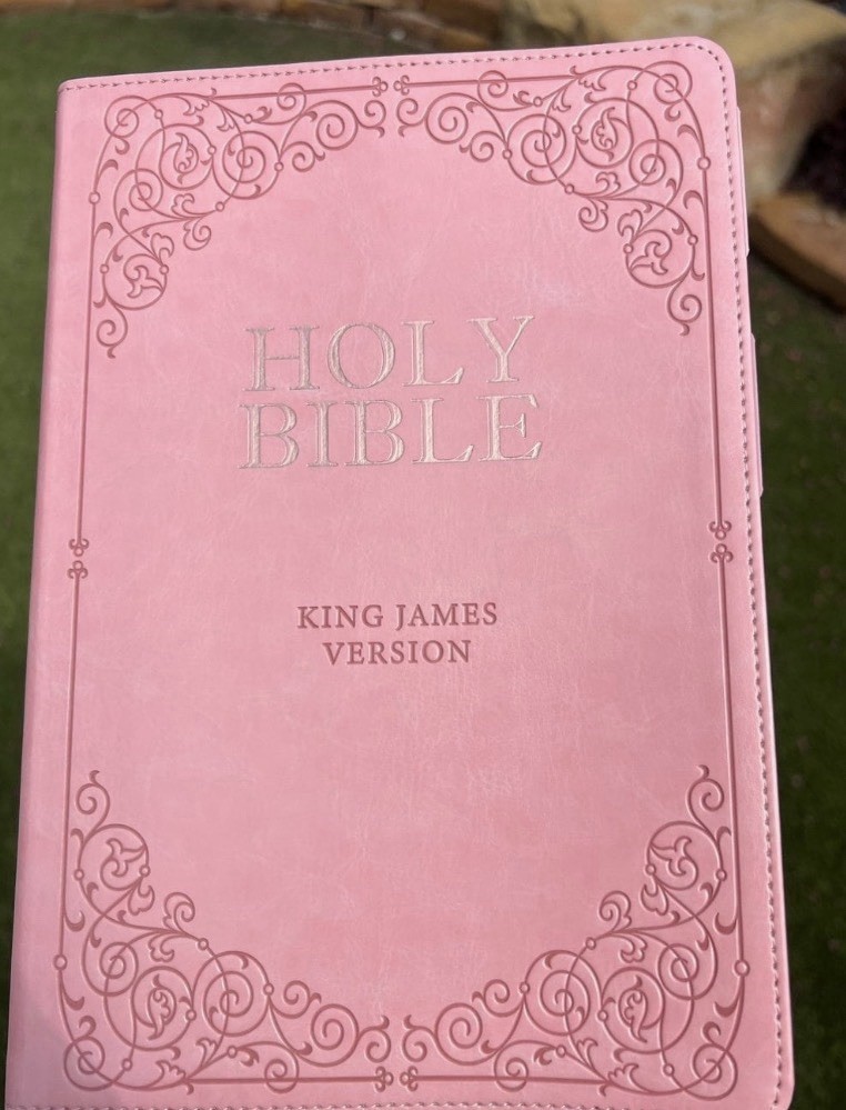 Pink KJV Bible with Ombre Tabs Giant Print Christian Gift Women Mom
