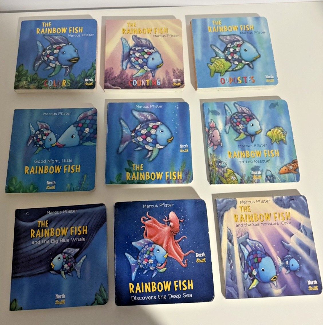 Lot of 9 – Rainbow Fish Hardback Mini Children Books by Marcus Pfizer