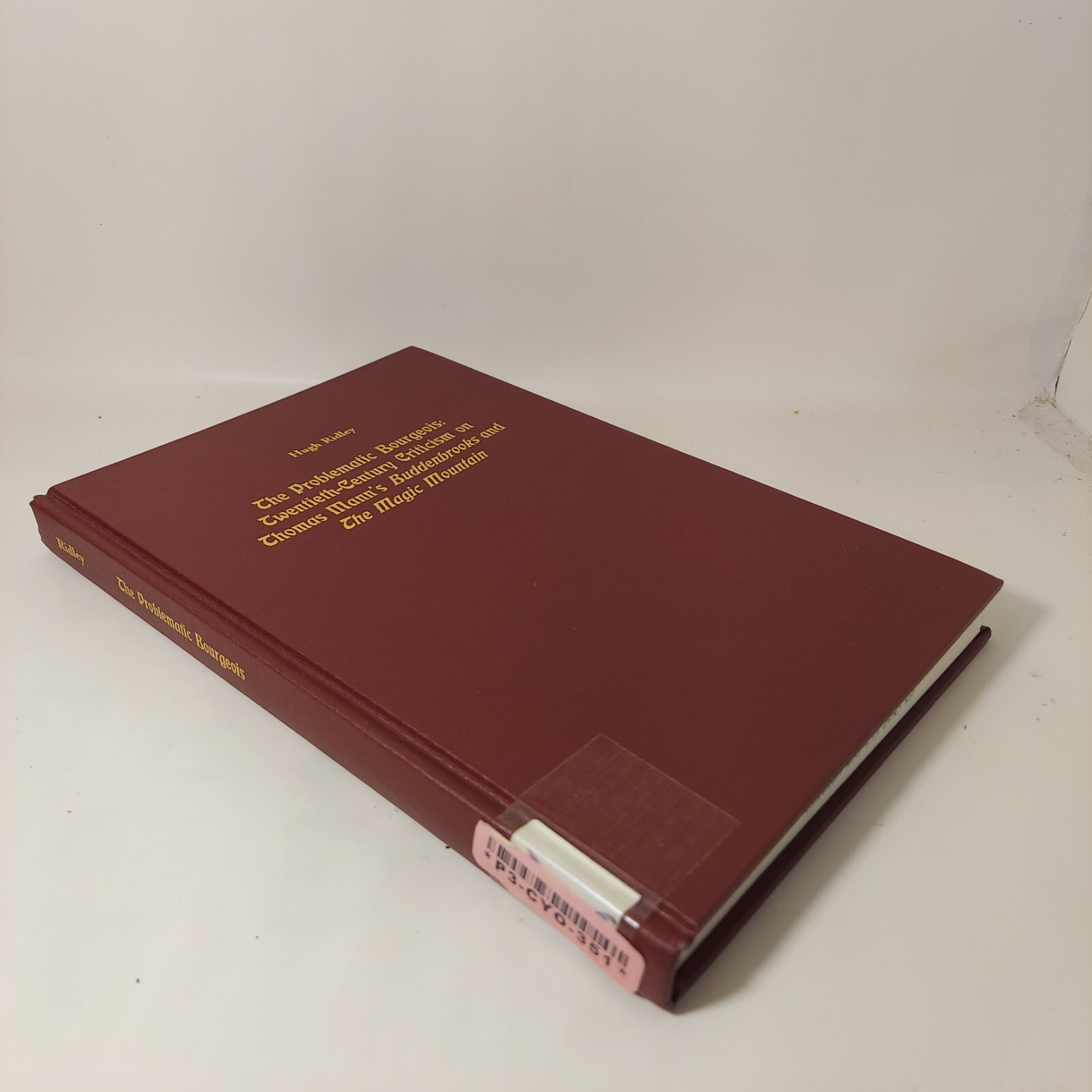 The Problematic Bourgeois: : 20th Century Criticism By Hugh Ridley 1994