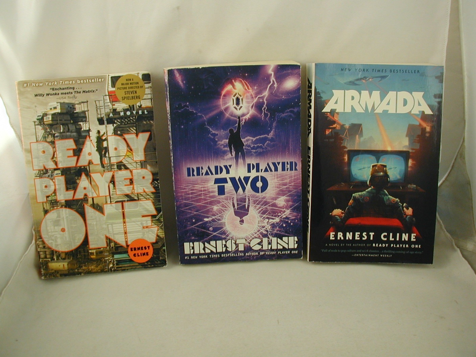 Ernest Cline 3 Books Ready Player One Two Armada Virtual Reality Science Fiction
