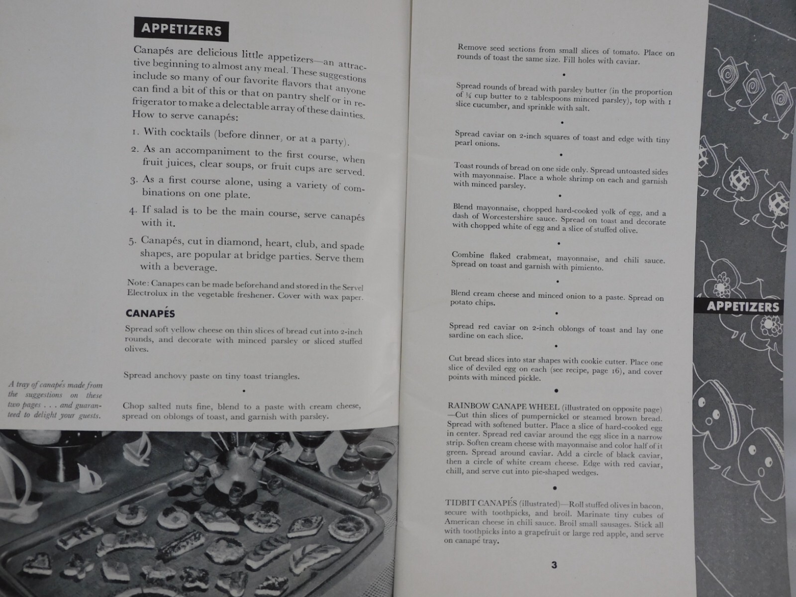 Electrolux Servel Gas Refrigerator 1937 Recipe Book Drinks Desserts Salads ETC