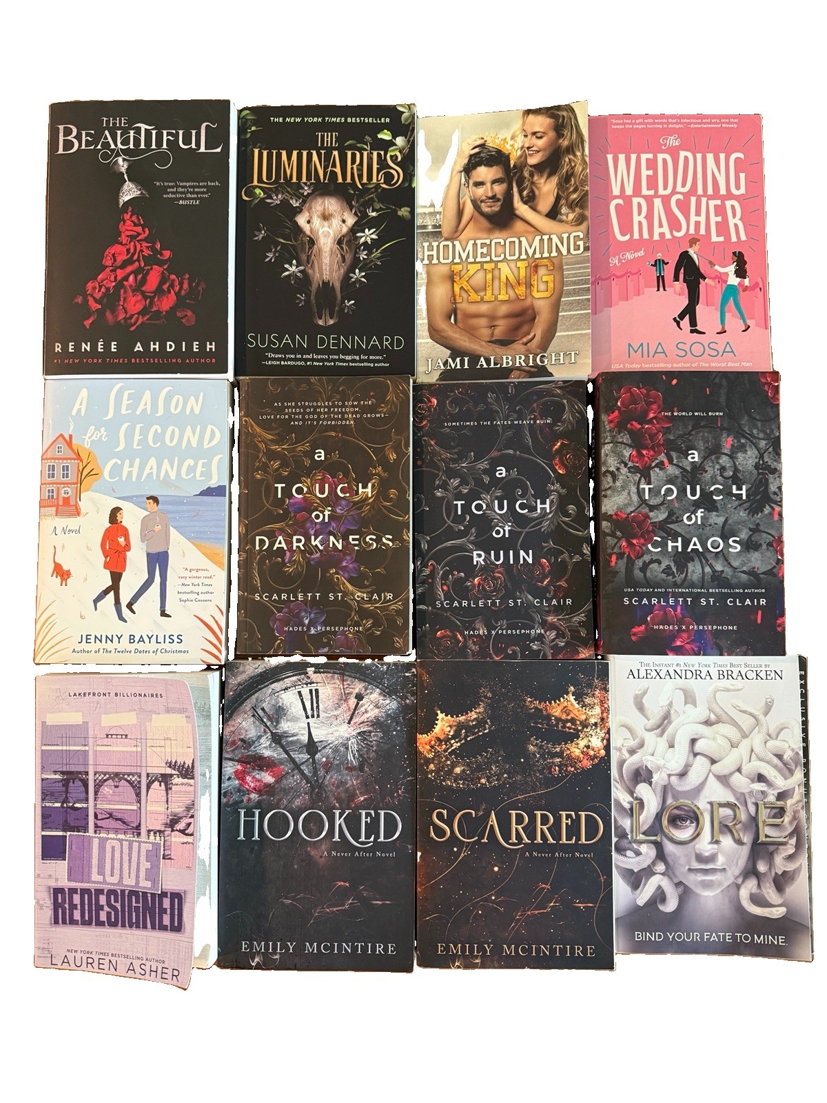 12 Books, Emily Mcintire, Scarlet St. Clair, Lauren Asher, Mia Sosa