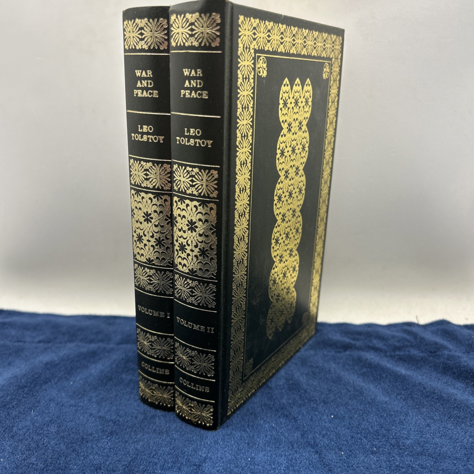 Vintage War and Peace Leo Tolstoy published by Collins Volume 1 & 2 Home Decor