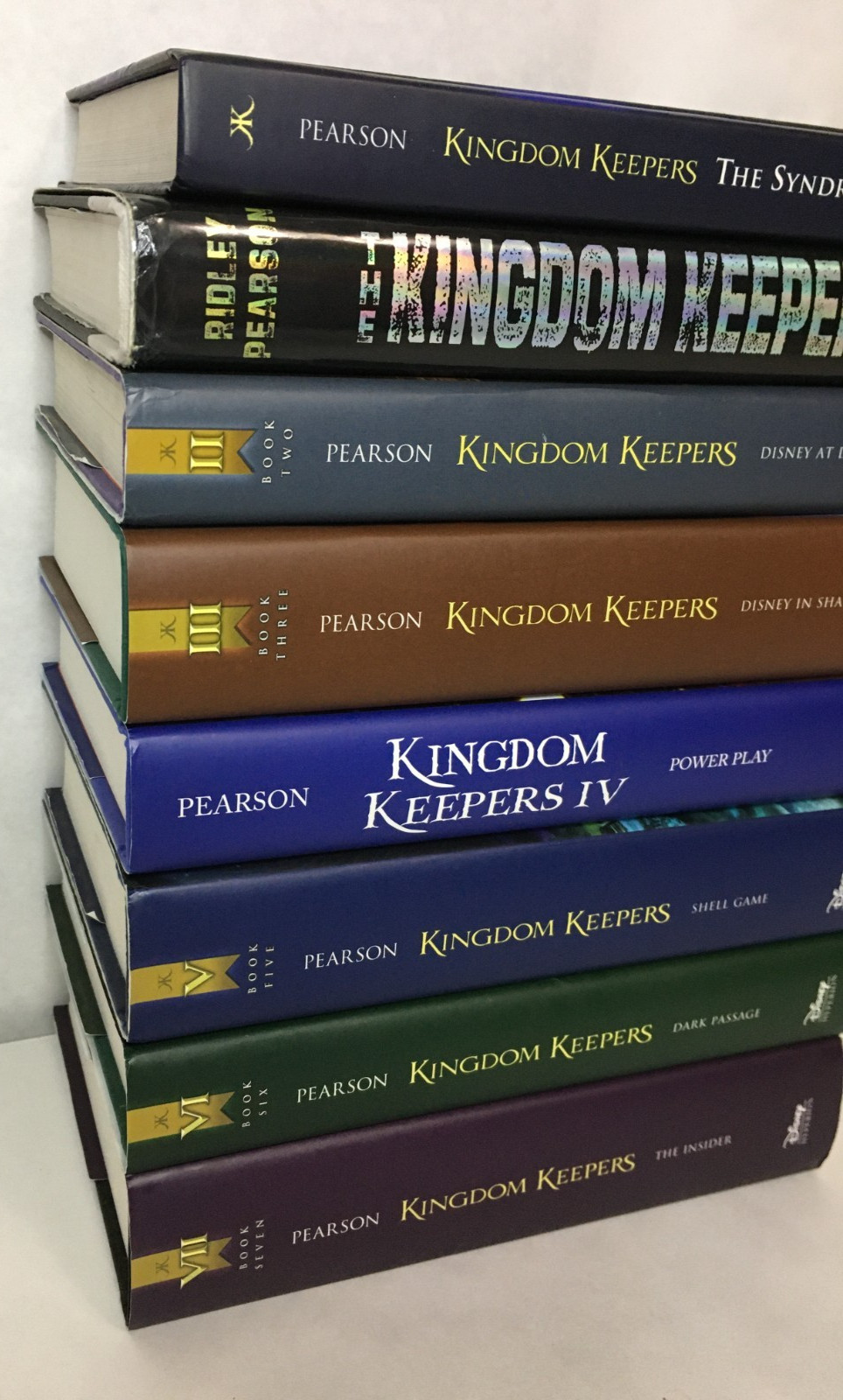 Lot of 8 Complete Kingdom Keepers Series Books 1-7 + 7.5 by Ridley Pearson – HC