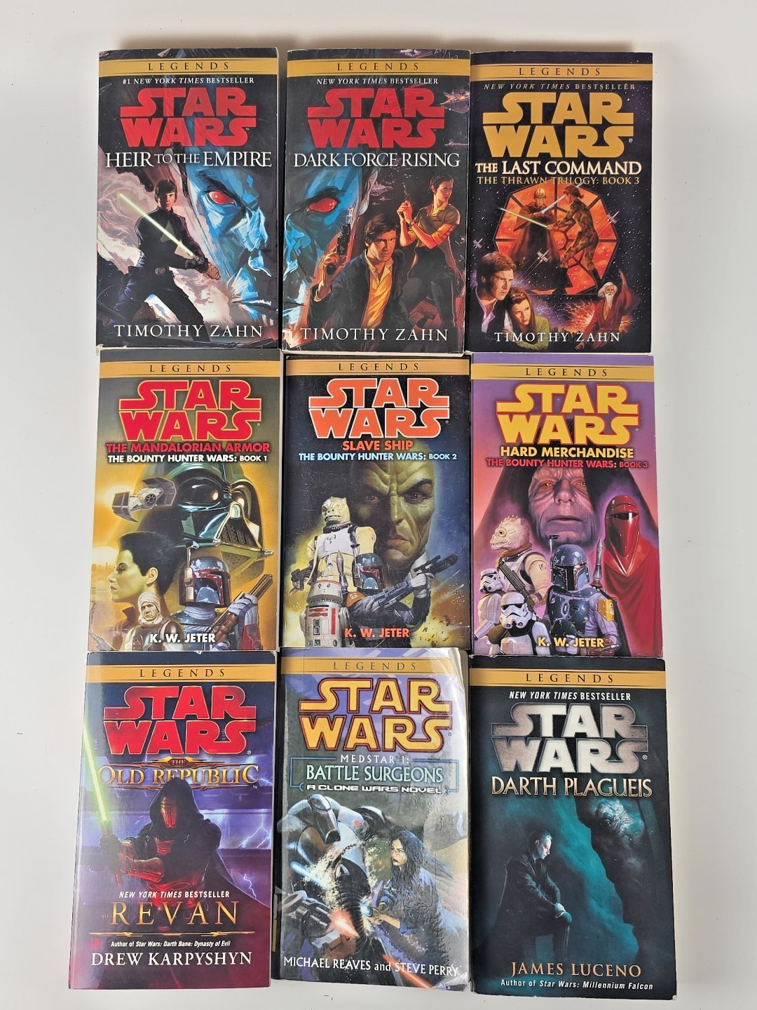 9 Star Wars Legends Paperbacks ~ Thrawn & Bounty Hunter Trilogy ~ More