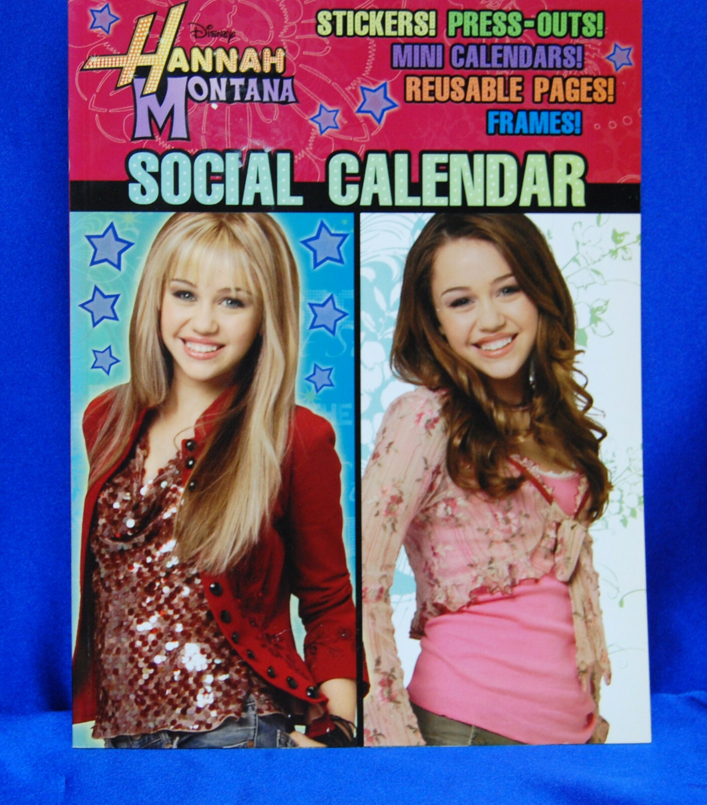 Hannah Montana Social CALENDAR 30 Pages Paperback Press outs Stickers Jan – Dec