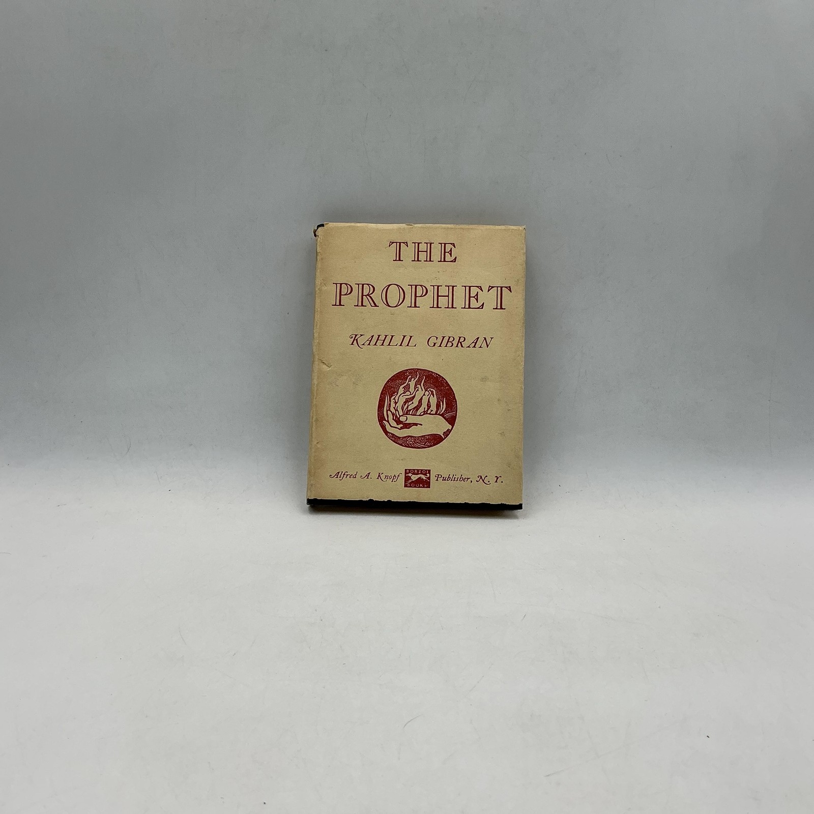 ALFRED A. KNOPF THE PROPHET KAHLIL GIBRAN 1957 HARDCOVER CREAM DUST JACKET