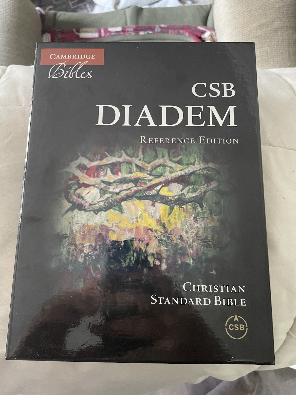 CSB Diadem Reference Edition, Orange calfskin Like New W/Box Cambridge Bible