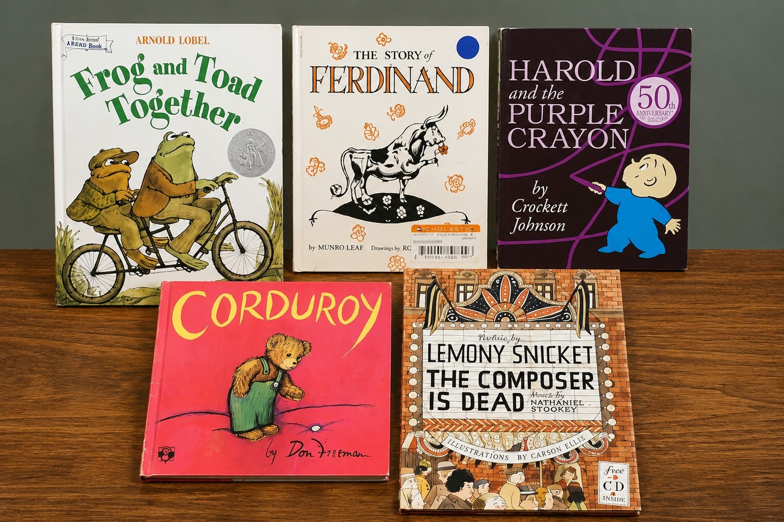 Children’s Book Lot Corduroy Frog and Toad Harold Purple Crayon Lemony Snicket 5
