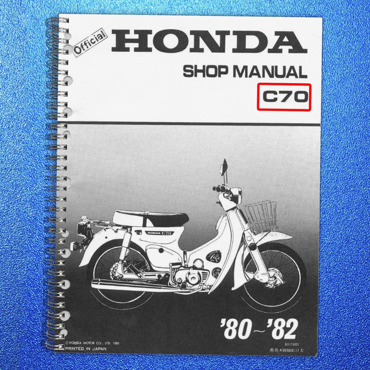 HONDA C70 Shop Manual 1980 Through 1982 1981, ROBUST BINDING – TOUGH COVERED
