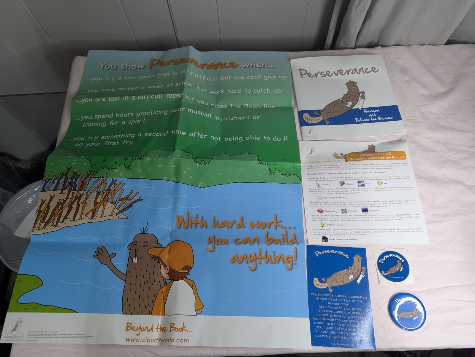 Home School Teachers Cloud 9 world character book PERSEVERANCE 2nd-5th poster