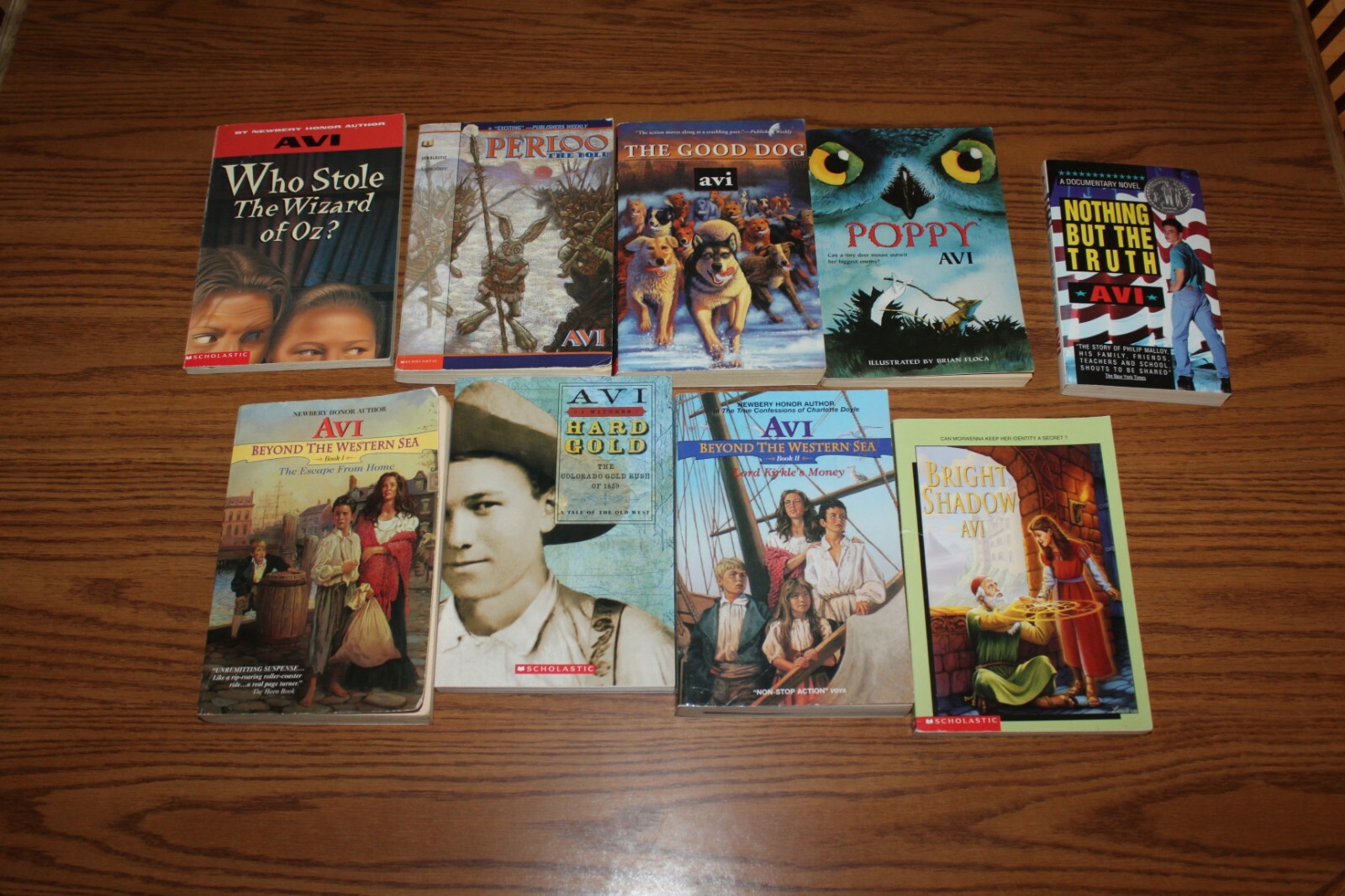 9 Avi Chapter Books Lot Western Sea Dog Shadow Perloo Oz Poppy School Gold Truth