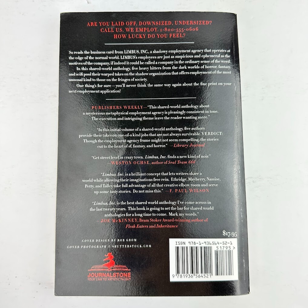 Limbus Inc. Book I – Multiple Authors Large Paperback Horror Science Fiction