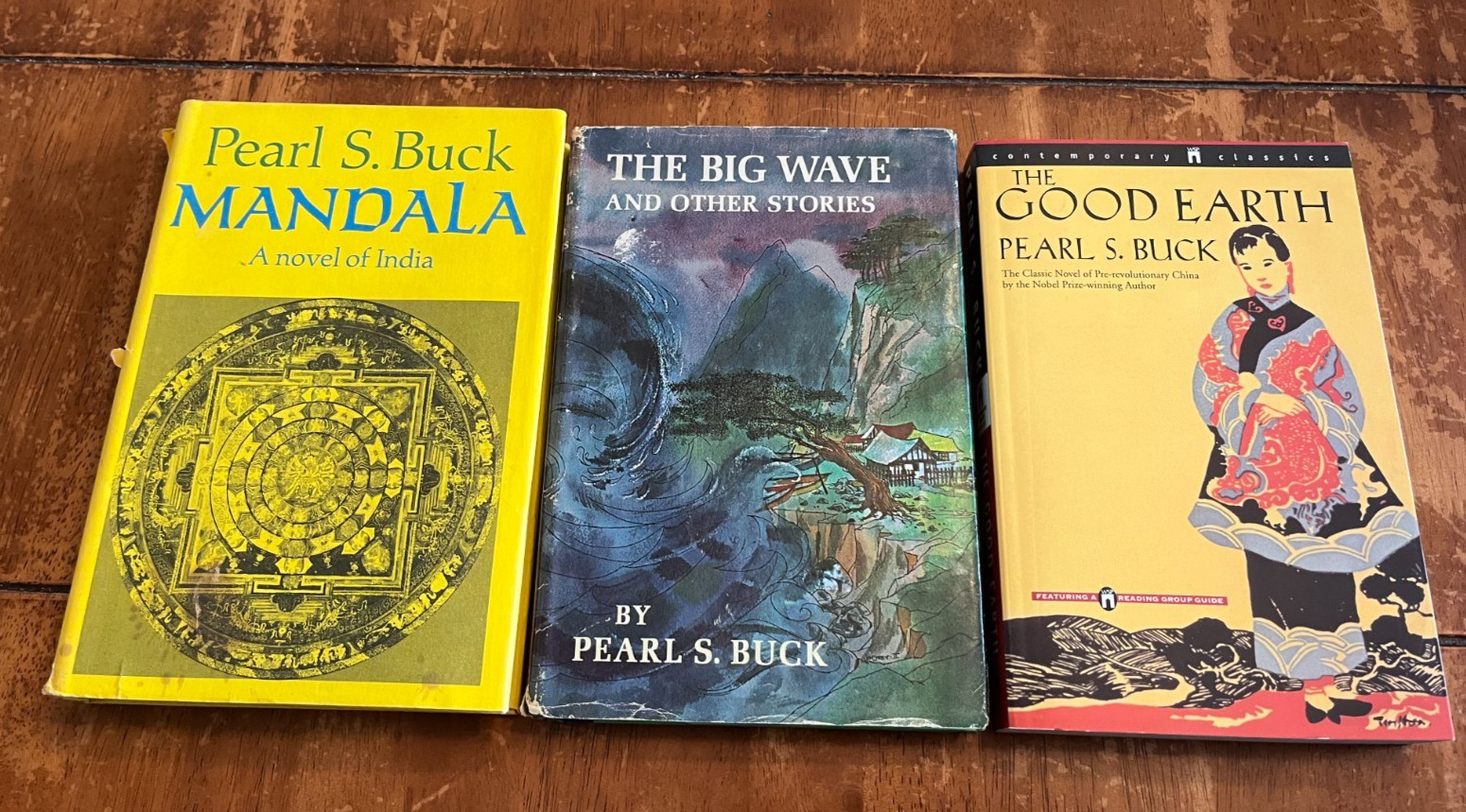 PEARL S. BUCK – LOT OF 3 HC: GOOD EARTH, BIG WAVE, MANDALA