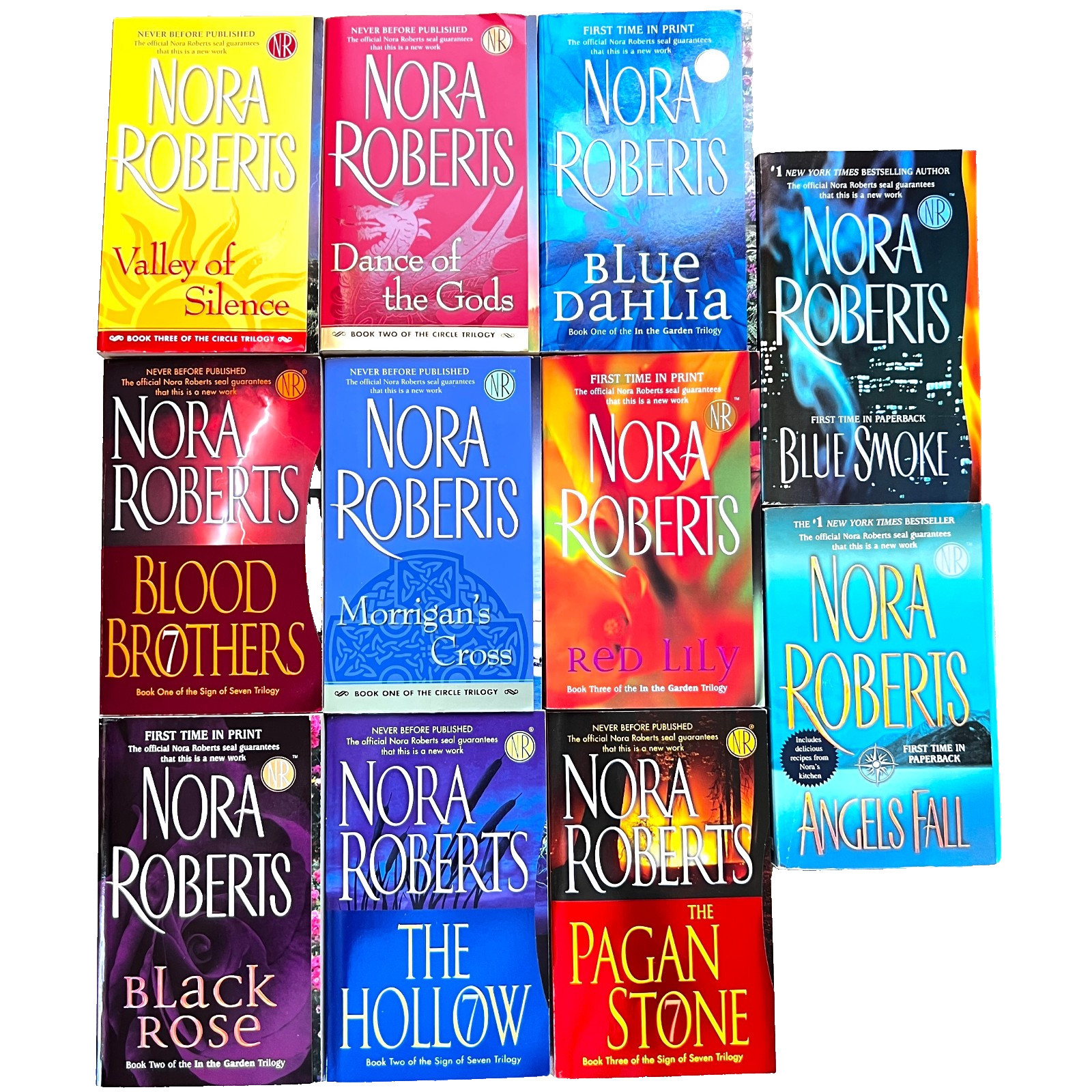 Nora Roberts Lot of 11 Paperback Books Romance Suspense Fiction Novels Very Good