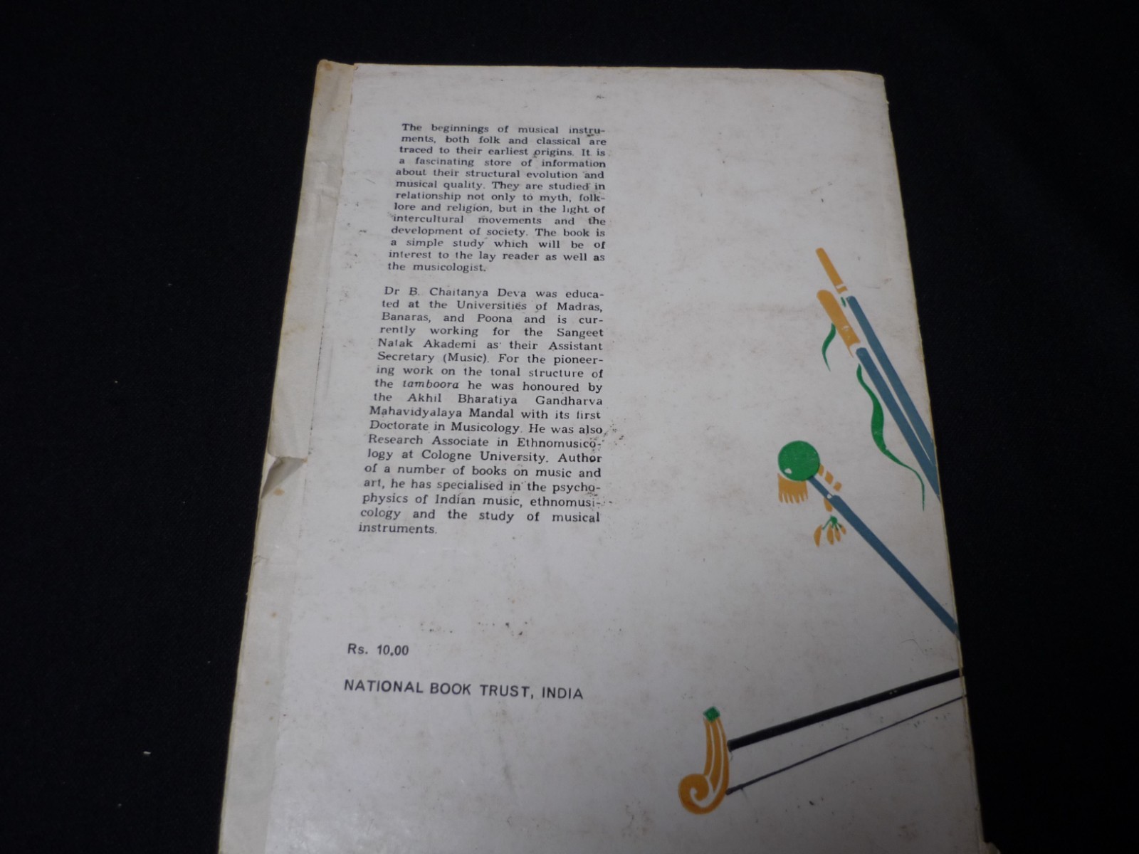 Musical Instruments (of India) B C Deva P/b 1979 National Book Trust India