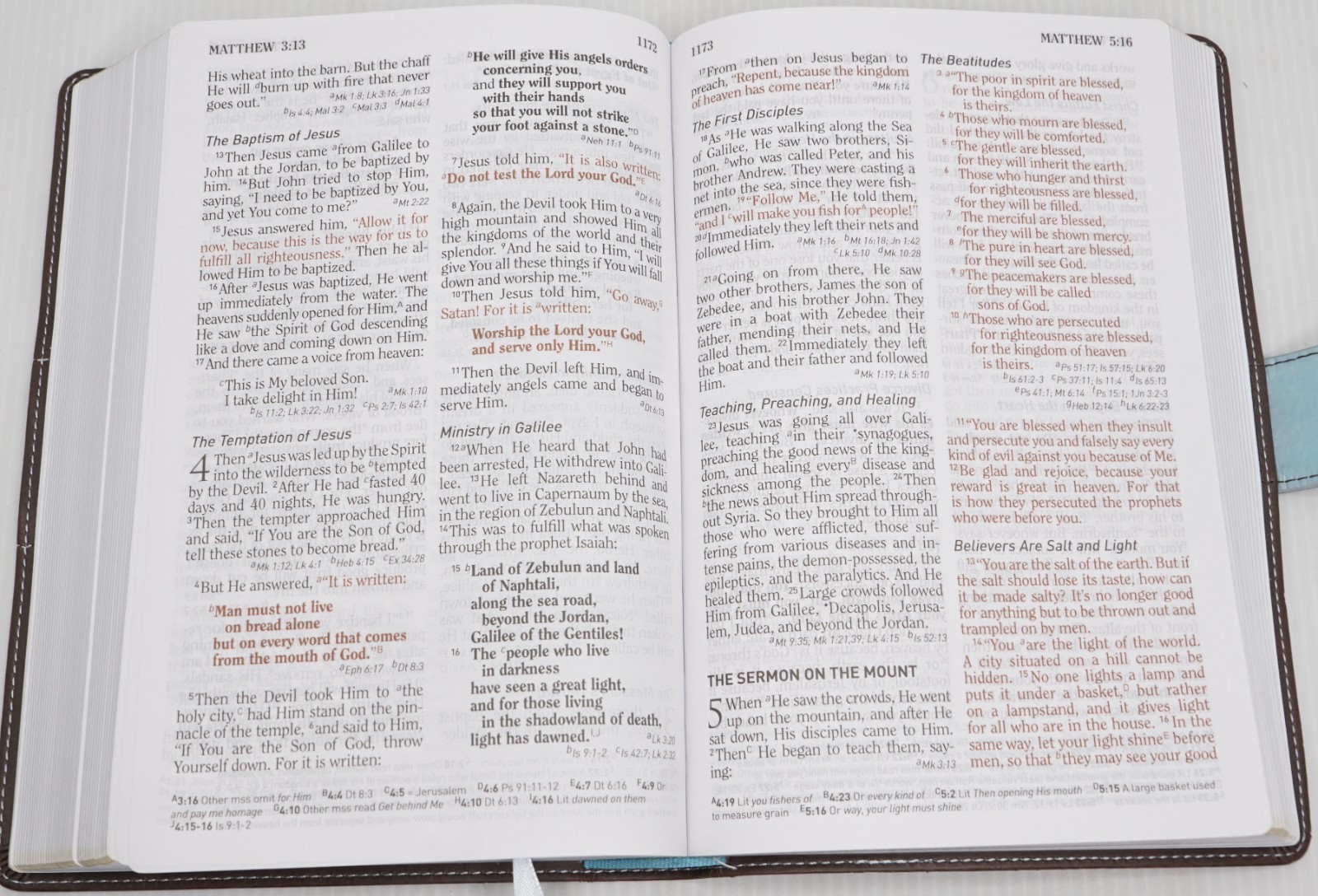 HCSB Large Print Personal Size Reference Bible Holman Magnetic Flap Red Letter
