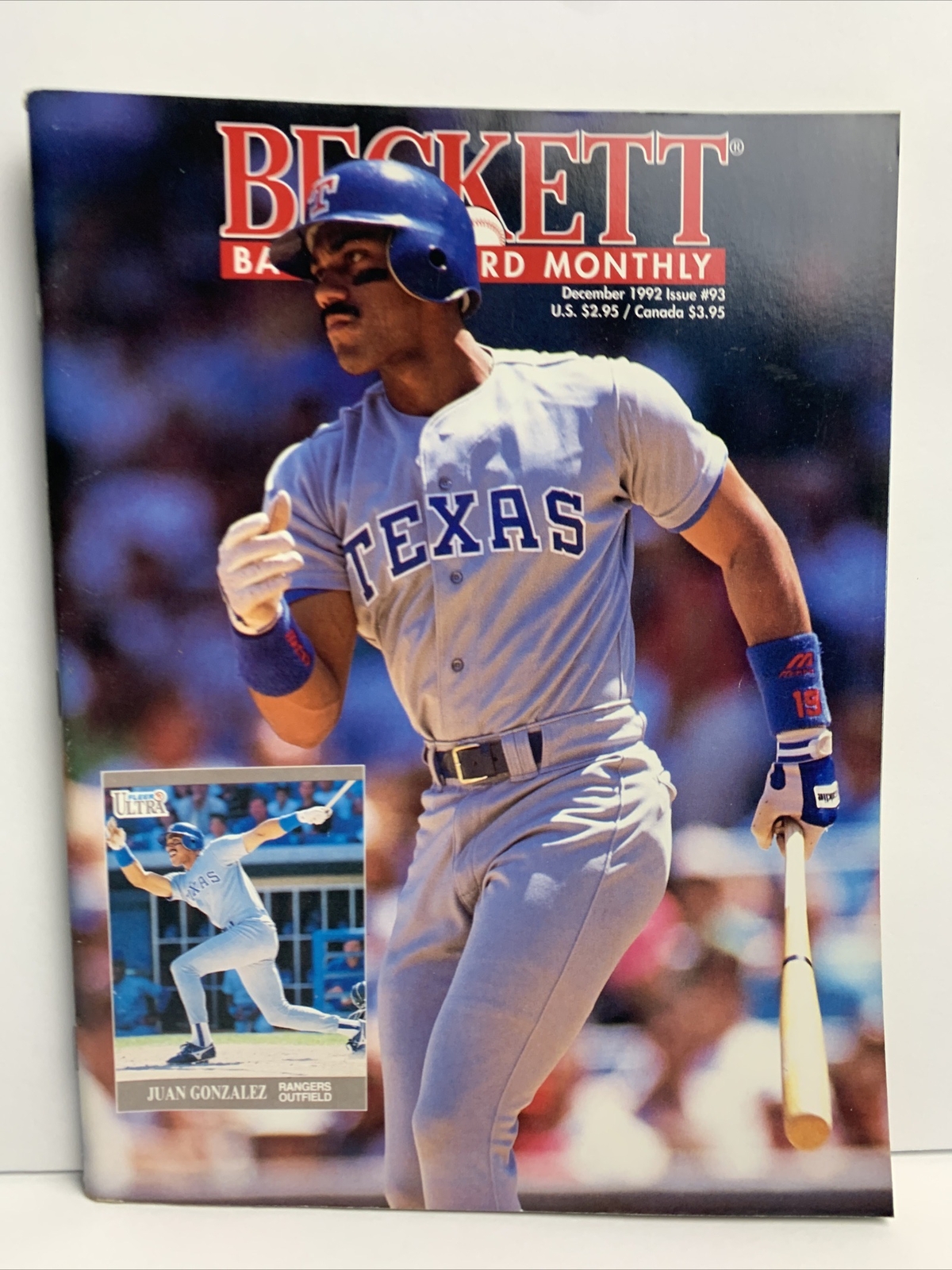 1992 Beckett Baseball Card Monthly Price Guide #93 Juan Gonzalez / Eric Karros