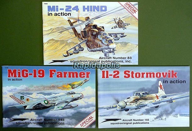 Squadron/Signal Lot of 3 Soviet Aircraft in Action Books No. 83 143 155 ~ 166 p.