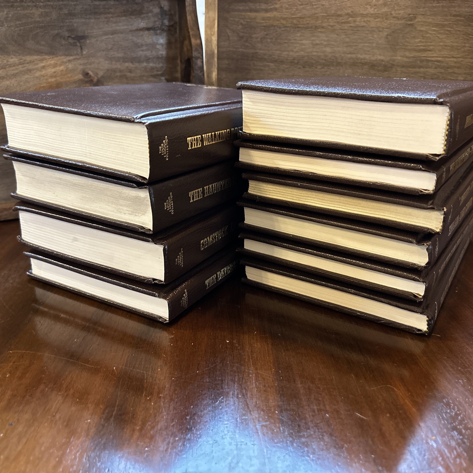 The Louis L’Amour Collection- Lot of 10 Leatherette Bantam Book HC Best Sellers