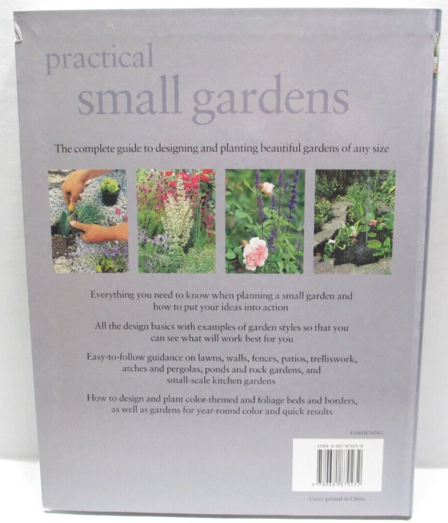 Practical Small Gardens – Peter McHoy – Soft Cover with Dusk Jacket