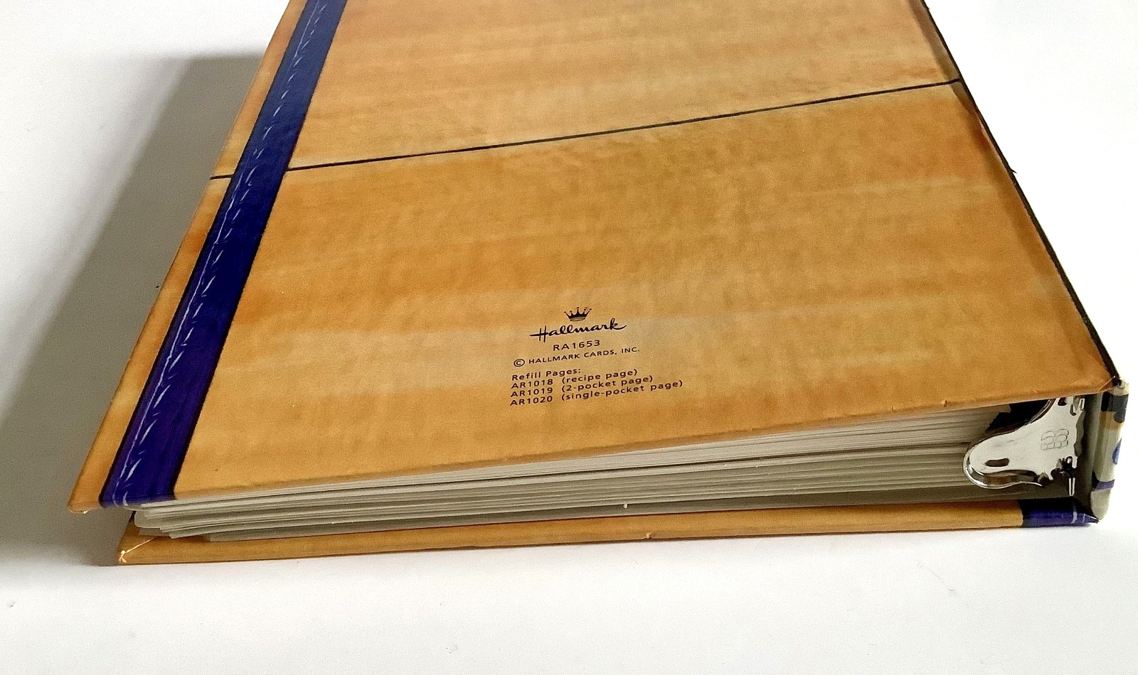 Hallmark COOKBOOK Refillable Recipe Organizer 3-Ring Binder Unused wPockets