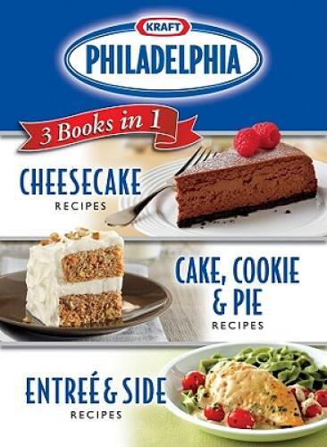 Kraft Philadelphia 3 Books in 1 Cookbook – Plastic Comb – VERY GOOD