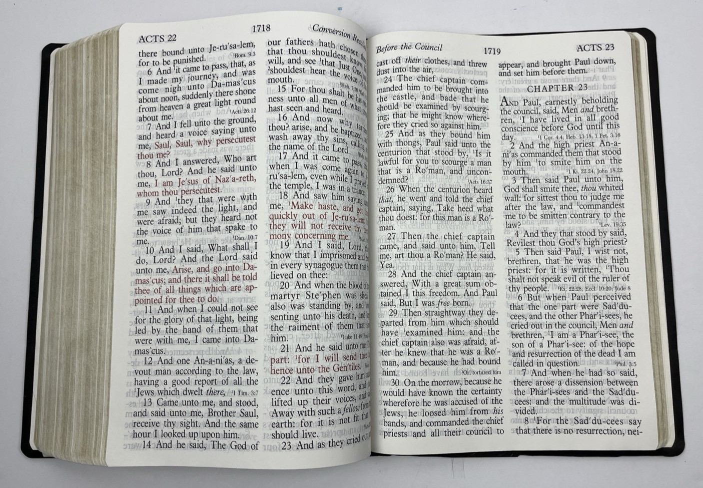 Holy Bible King James Version Super Giant Print Black Leather Holman KJV